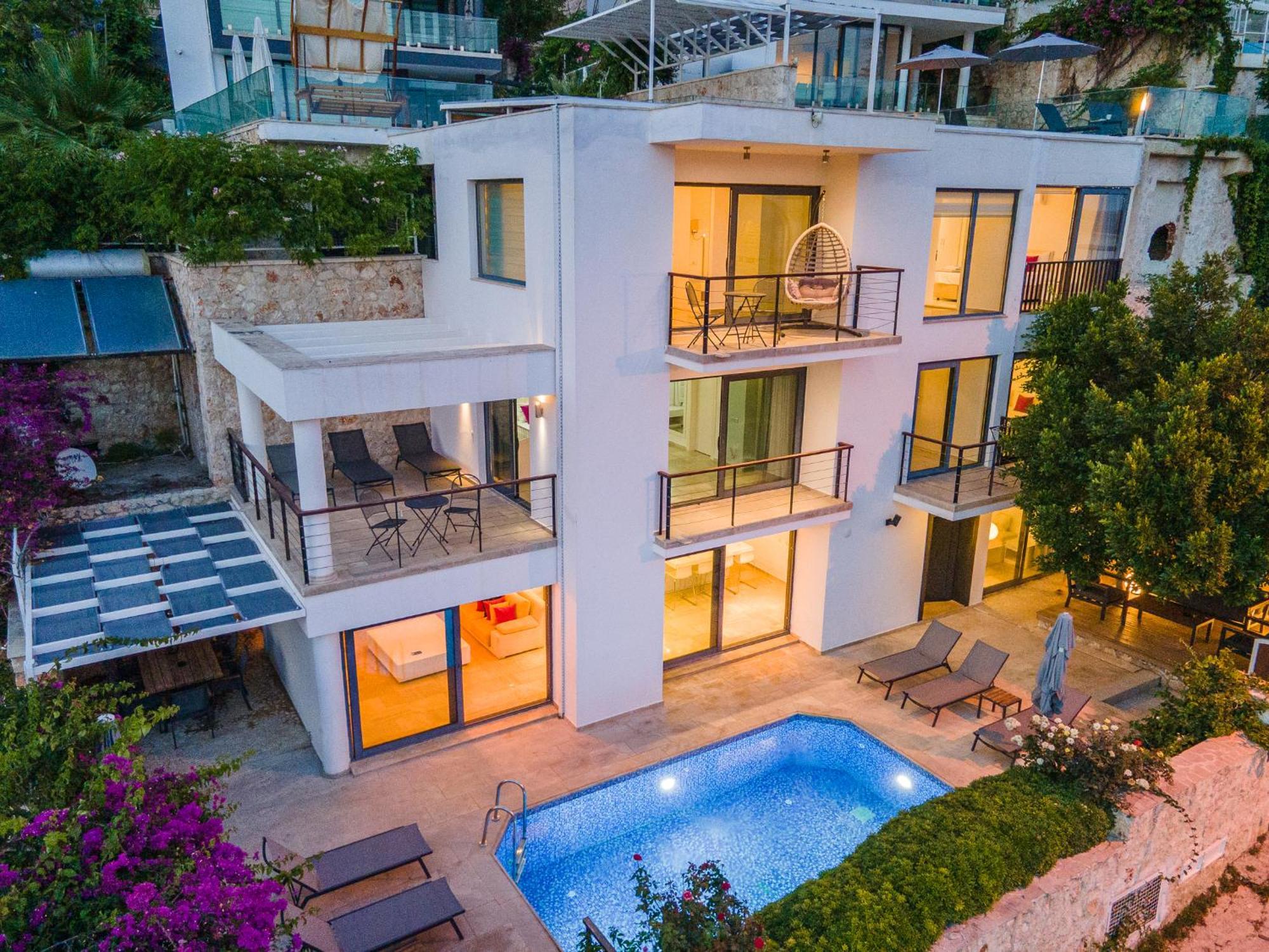 Luxus Villa Skyla Mit 5 Schlafzimmern & Meer-Blick Kaş Buitenkant foto
